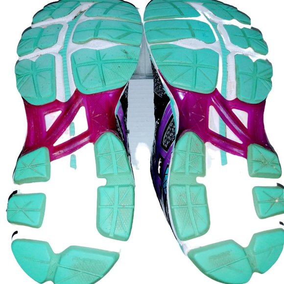 Asics T550N GT2000 Woman's Running Shoe Sz 8 Black Purple Super Clean - Picture 5 of 6